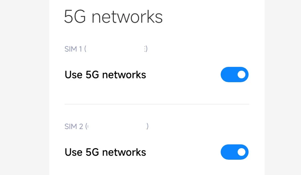 Turn Off 5G Network